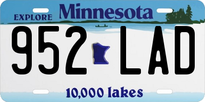 MN license plate 952LAD
