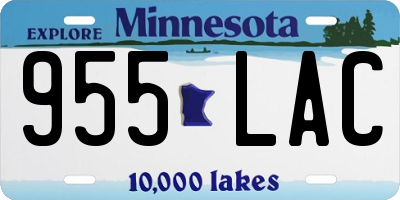 MN license plate 955LAC