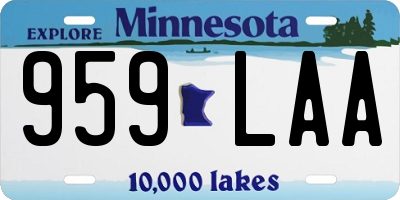 MN license plate 959LAA