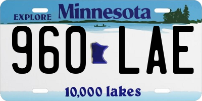 MN license plate 960LAE
