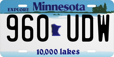 MN license plate 960UDW