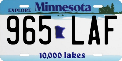 MN license plate 965LAF