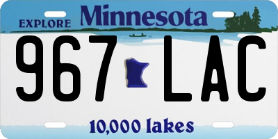 MN license plate 967LAC