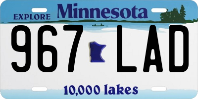 MN license plate 967LAD