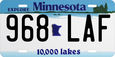 MN license plate 968LAF