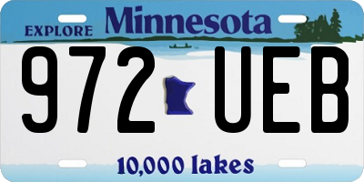 MN license plate 972UEB