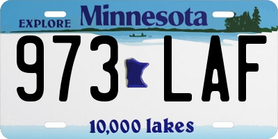 MN license plate 973LAF