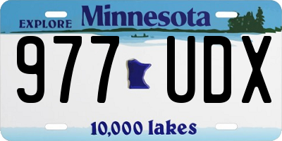 MN license plate 977UDX