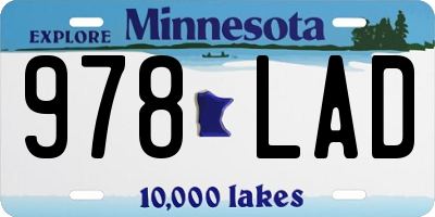 MN license plate 978LAD