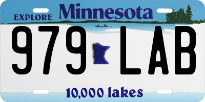 MN license plate 979LAB