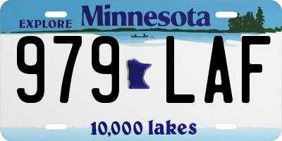 MN license plate 979LAF