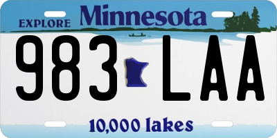 MN license plate 983LAA