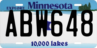 MN license plate ABW648