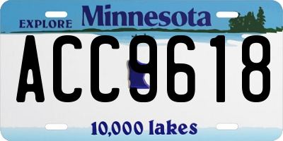 MN license plate ACC9618