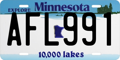 MN license plate AFL991