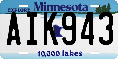 MN license plate AIK943
