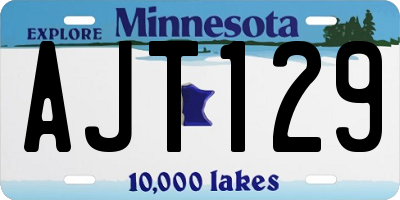 MN license plate AJT129