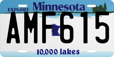 MN license plate AMF615