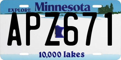 MN license plate APZ671