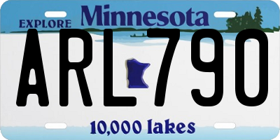 MN license plate ARL790