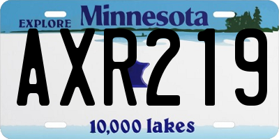 MN license plate AXR219