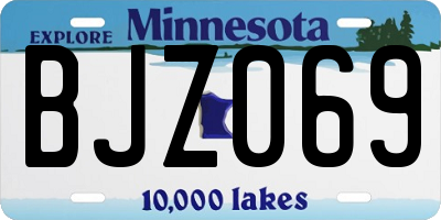 MN license plate BJZ069