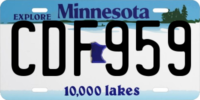 MN license plate CDF959