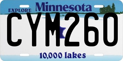 MN license plate CYM260