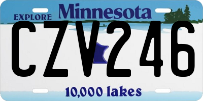 MN license plate CZV246