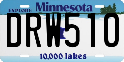 MN license plate DRW510