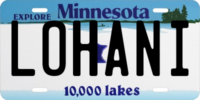MN license plate LOHANI