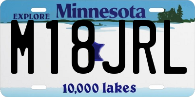 MN license plate M18JRL