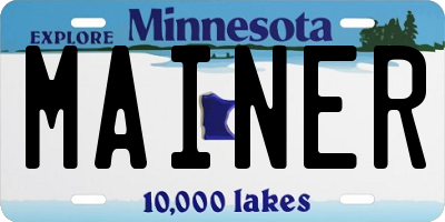 MN license plate MAINER