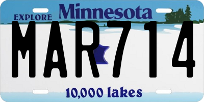 MN license plate MAR714