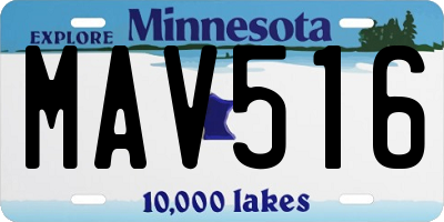 MN license plate MAV516