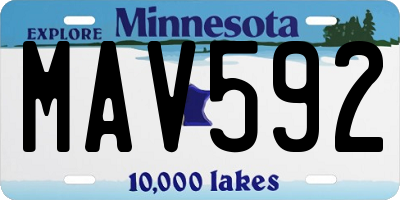 MN license plate MAV592