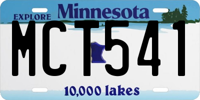 MN license plate MCT541