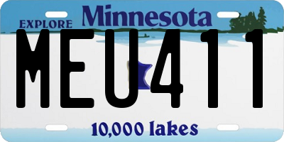 MN license plate MEU411