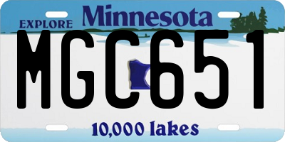 MN license plate MGC651