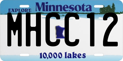 MN license plate MHCC12