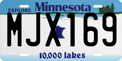 MN license plate MJX169