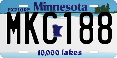 MN license plate MKC188