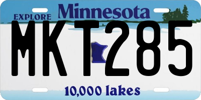 MN license plate MKT285