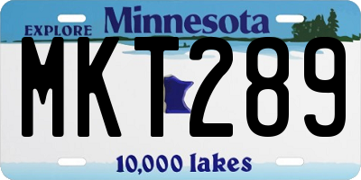 MN license plate MKT289