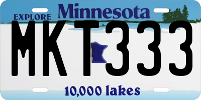 MN license plate MKT333