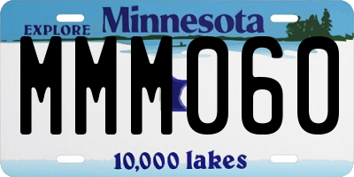 MN license plate MMM060