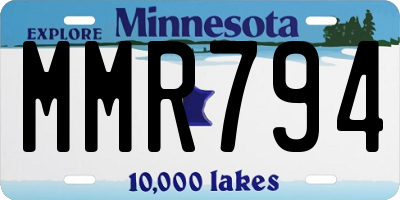 MN license plate MMR794