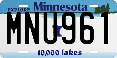 MN license plate MNU961