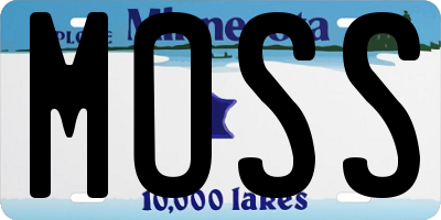 MN license plate MOSS