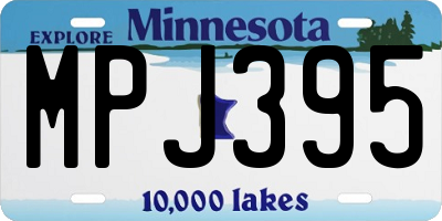 MN license plate MPJ395